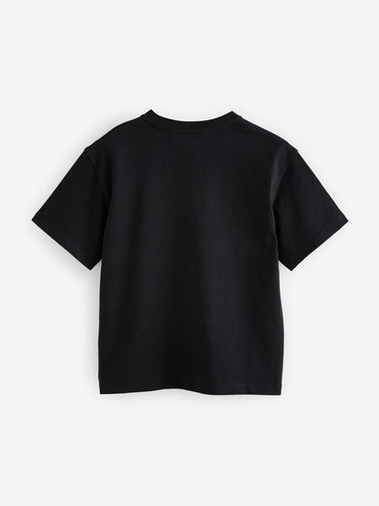 Dsiney Kidz - smALLSAINTS Black/White Logo Crew Neck Relaxed T-Shirts 3 Pack image 3