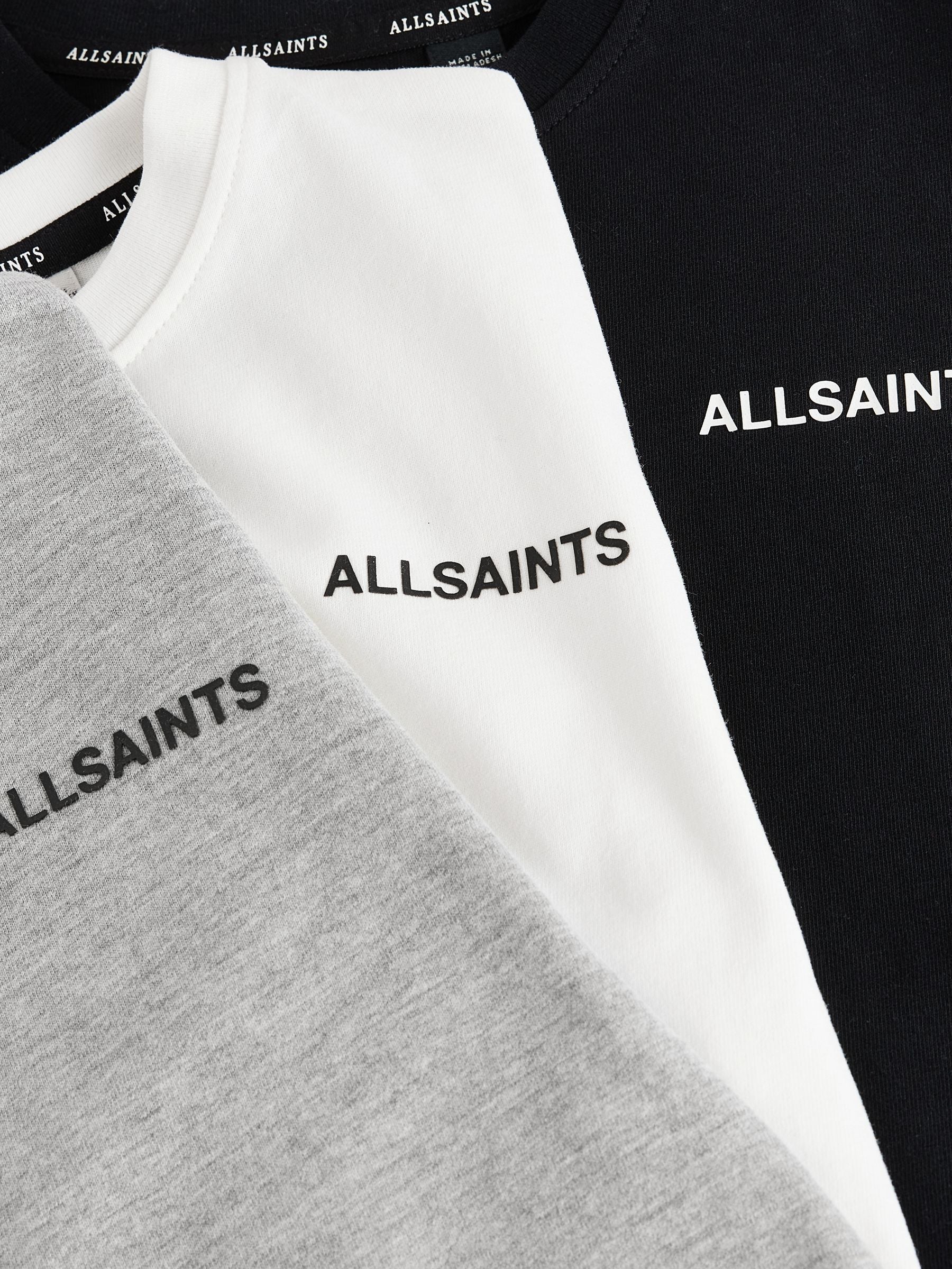Dsiney Kidz - smALLSAINTS Black/White Logo Crew Neck Relaxed T-Shirts 3 Pack image 8