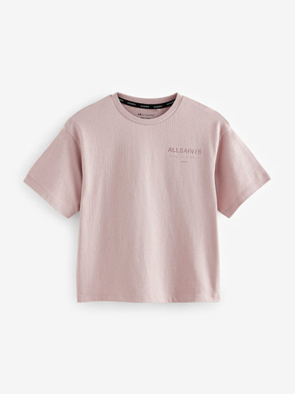 Dsiney Kidz - smALLSAINTS Pink/Metallic Oversized Underground Crew Neck T-Shirt image 4