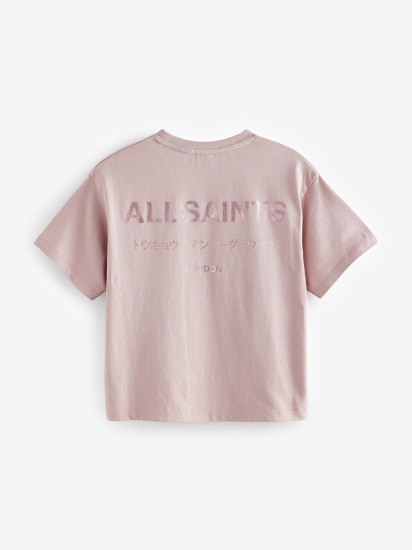 Dsiney Kidz - smALLSAINTS Pink/Metallic Oversized Underground Crew Neck T-Shirt image 5