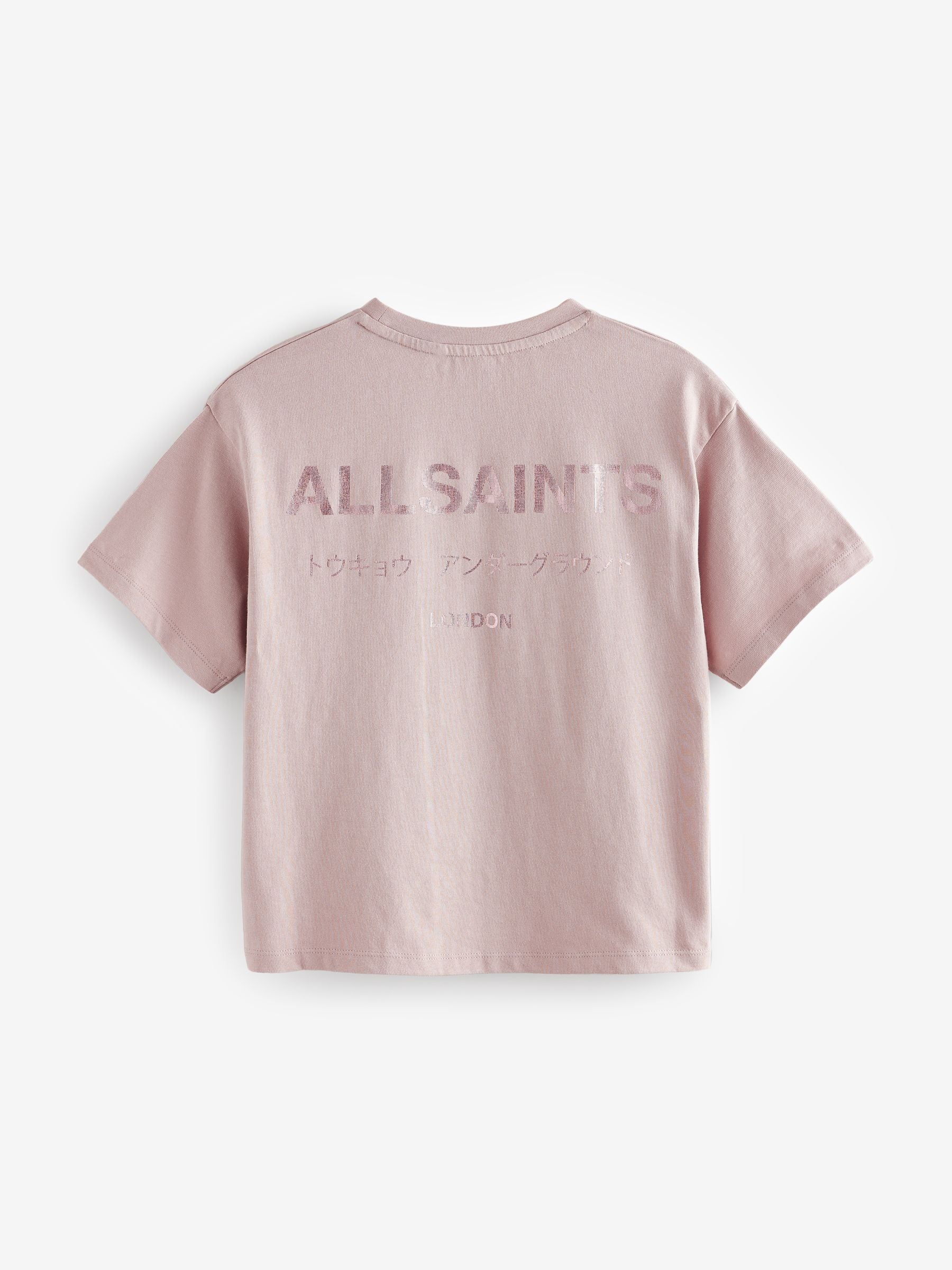 Dsiney Kidz - smALLSAINTS Pink/Metallic Oversized Underground Crew Neck T-Shirt image 5