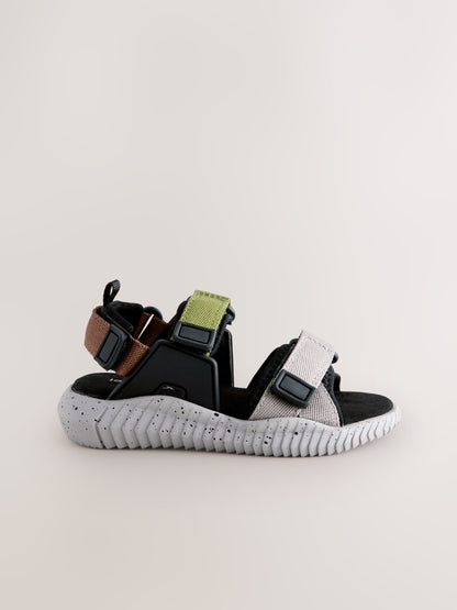 Grey/Black Utility Trekker Walking Sandals image 2