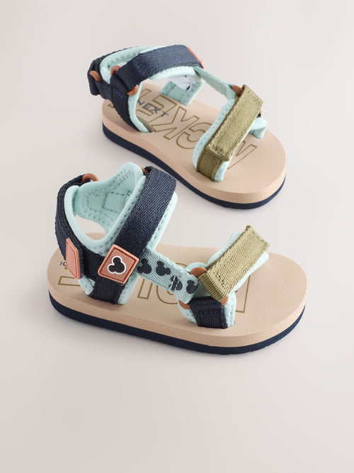 Neutral/Blue Mickey Mouse Trekker Walking Sandals image 1