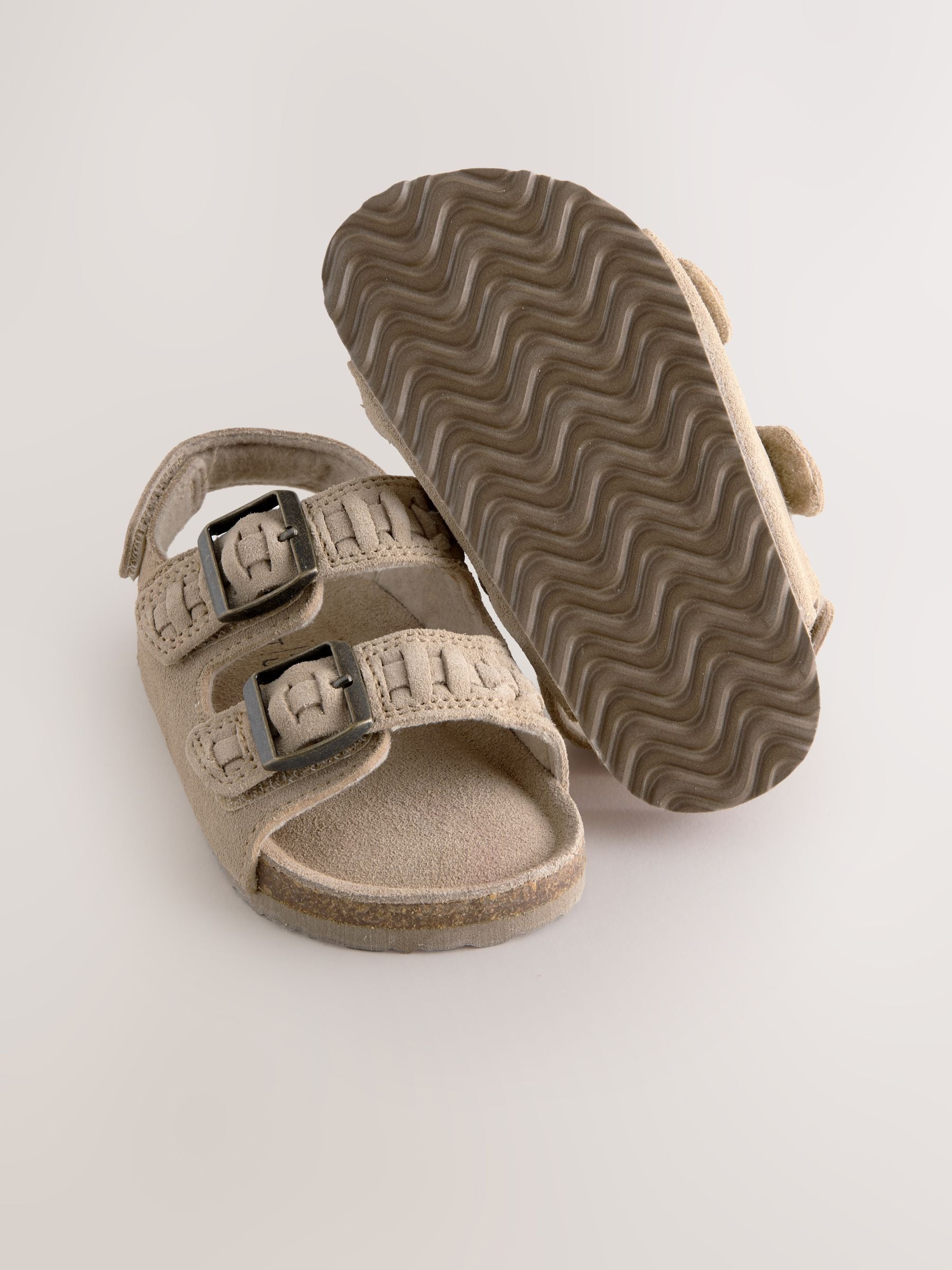 Stone Leather Standard Fit (F) Double Buckle Sandals image 3