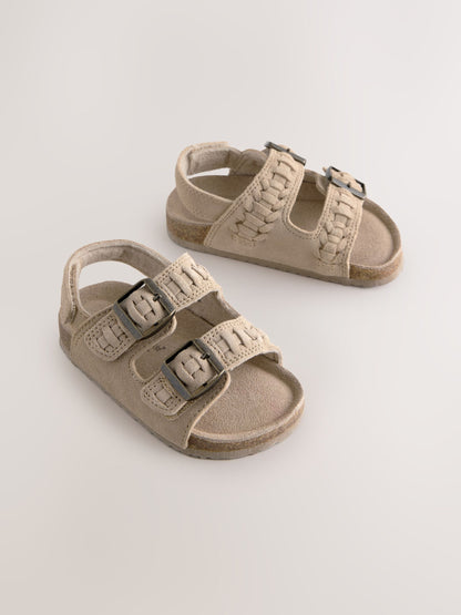 Stone Leather Standard Fit (F) Double Buckle Sandals image 1