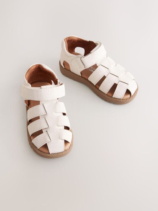 White Fisherman Sandals image 1
