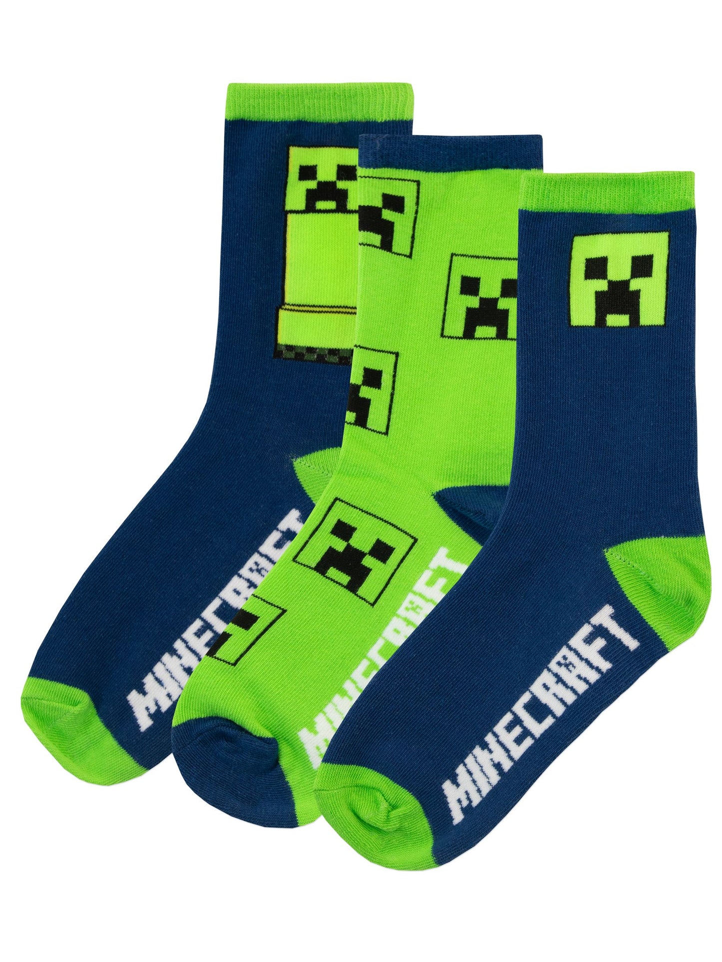 Dsiney Kidz - Character Green Minecraft Socks 3 Pack image 1