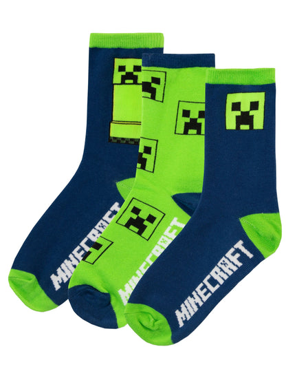 Dsiney Kidz - Character Green Minecraft Socks 3 Pack image 1
