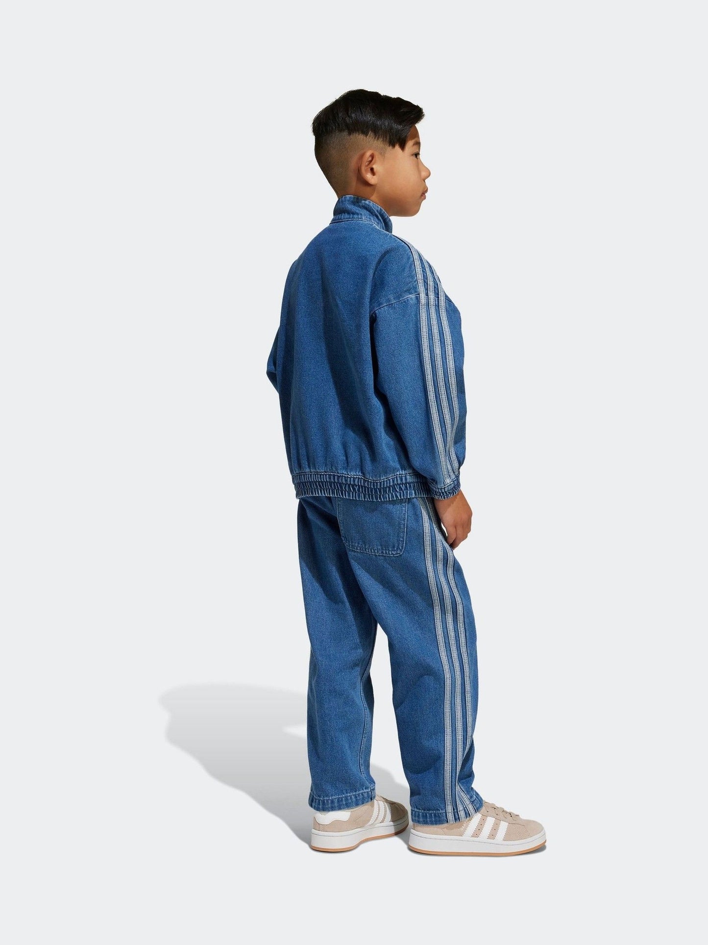 Dsiney Kidz - adidas Originals Blue Denim Zip Crew Kids Sweatshirt & Joggers Set image 2