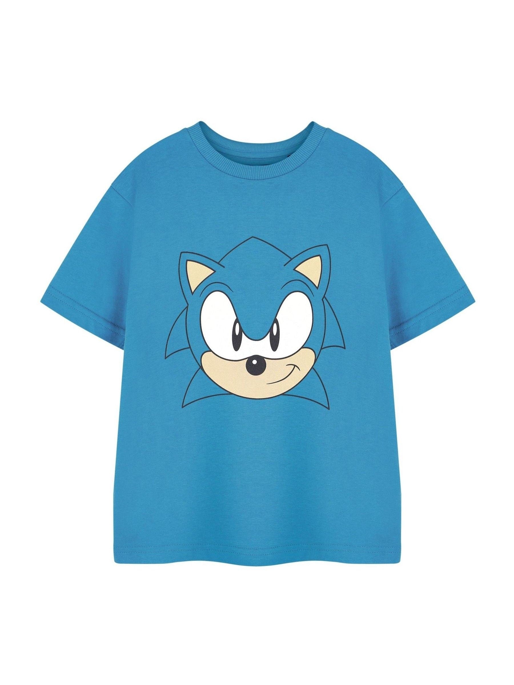Dsiney Kidz - Vanilla Underground Blue Dark Boys Sonic The Hedgehog Licensed 100% Cotton T-Shirt image 1