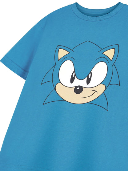 Dsiney Kidz - Vanilla Underground Blue Dark Boys Sonic The Hedgehog Licensed 100% Cotton T-Shirt image 3