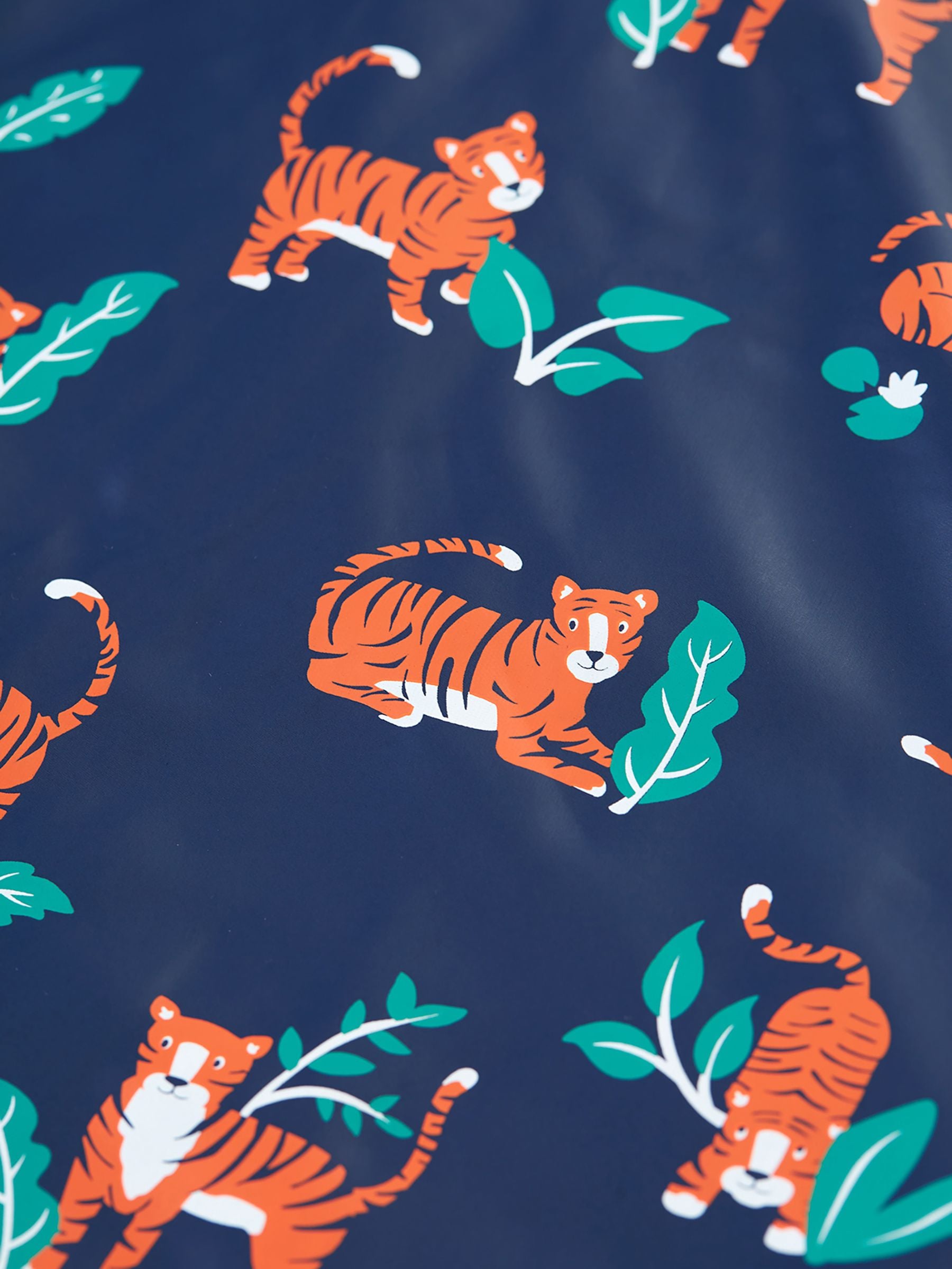 Dsiney Kidz - Frugi Orange Printed Tiger Puddle Buster Waterproof Coat image 6