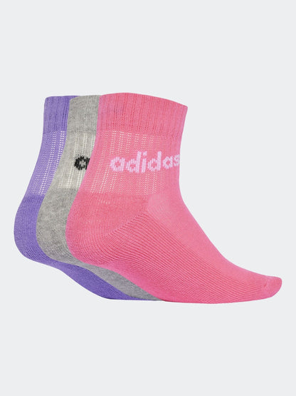 adidas Pink/Lilac Linear Ankle 5 Packs Socks image 2