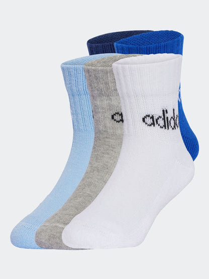 adidas Blue/Navy Linear Ankle 5 Packs Socks image 1