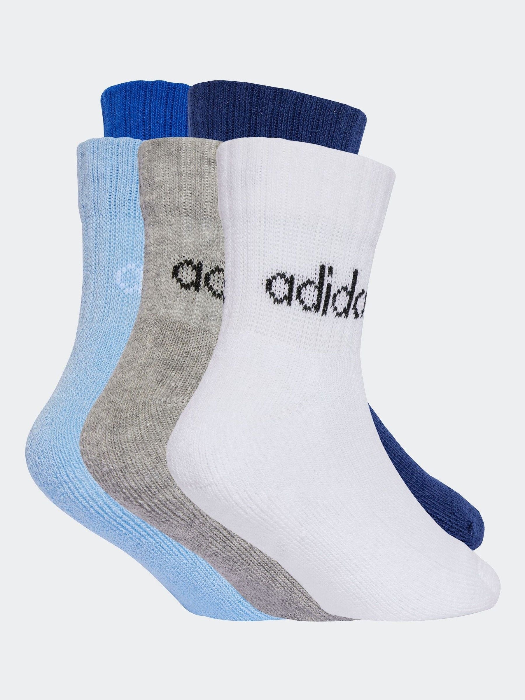 adidas Blue/Navy Linear Ankle 5 Packs Socks image 2