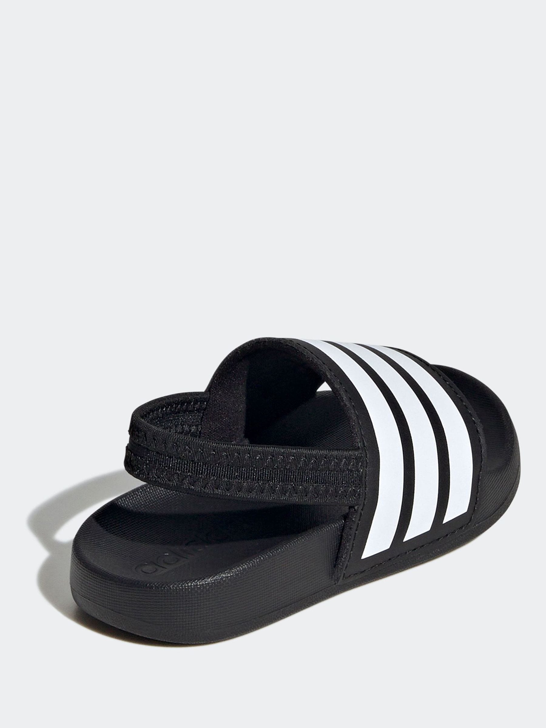 adidas Black Adilette Estrap Infant Slides image 4