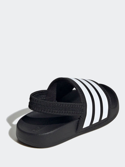 adidas Black Adilette Estrap Infant Slides image 4