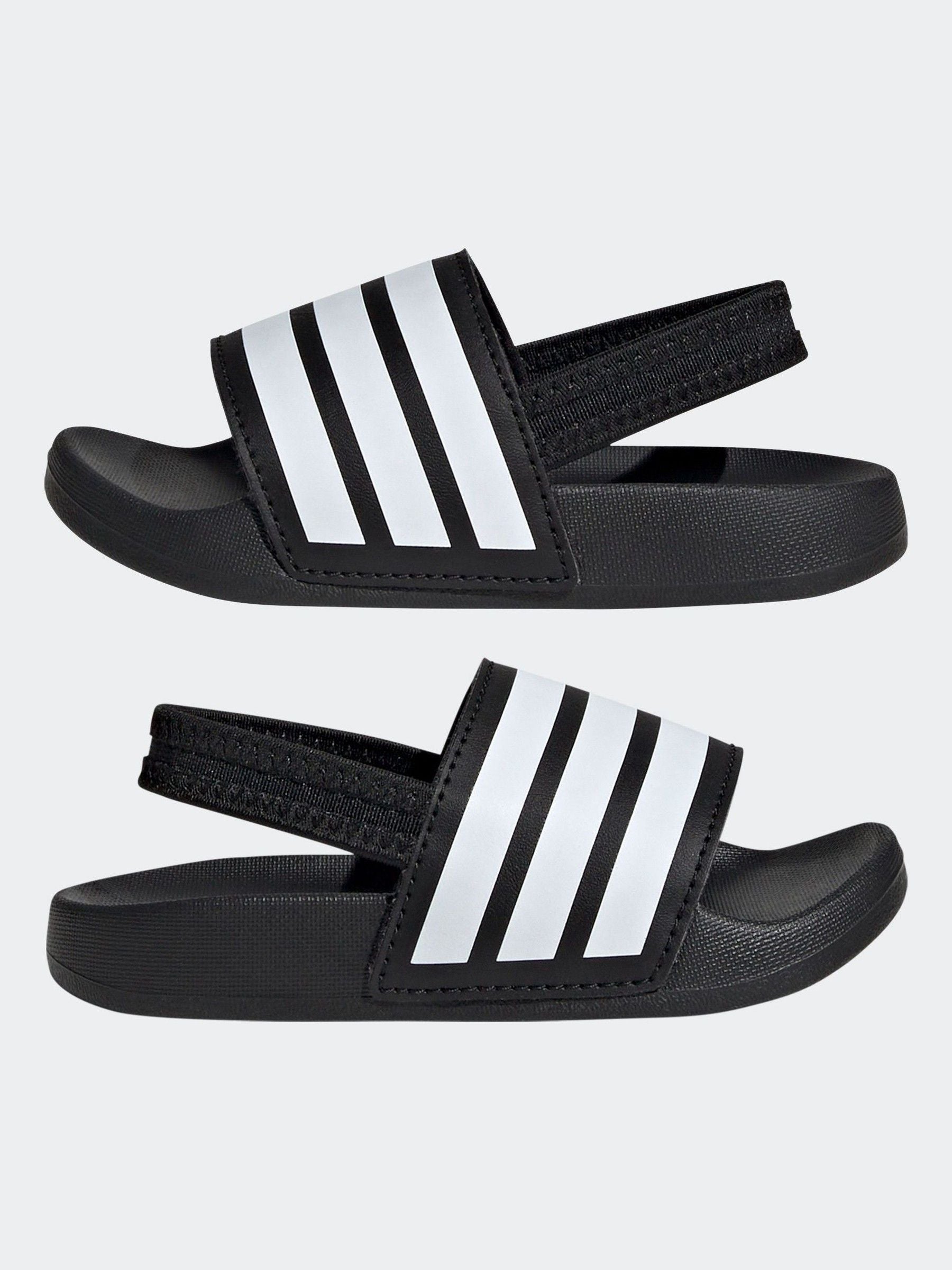 adidas Black Adilette Estrap Infant Slides image 5