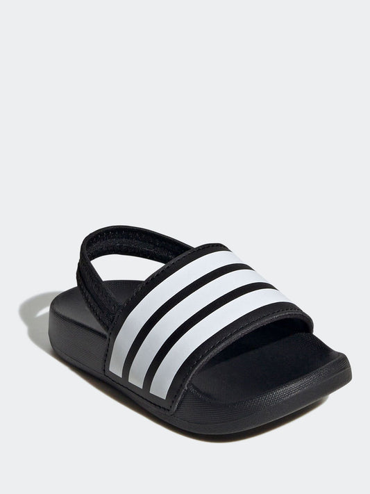 adidas Black Adilette Estrap Infant Sliders image 1