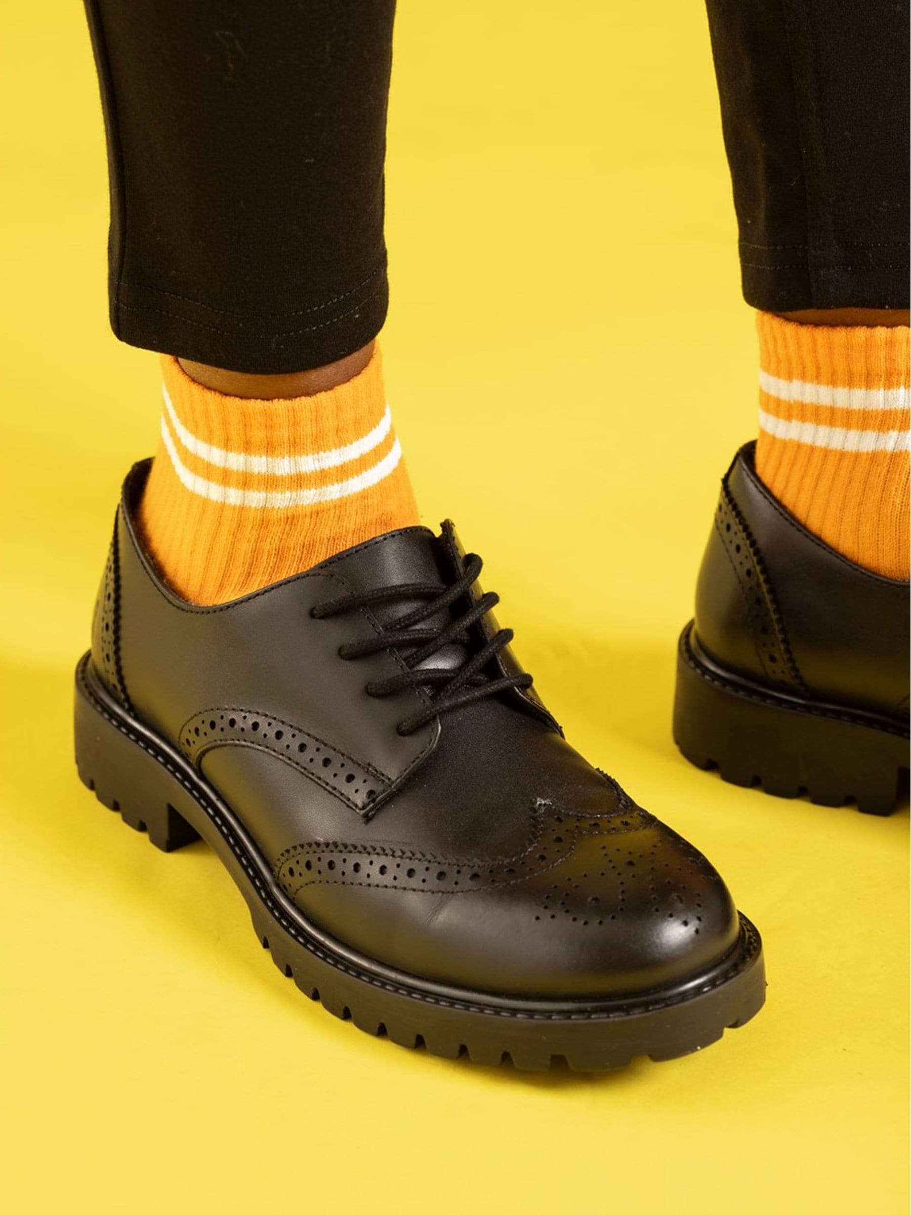 Hush Puppies Black Athena Senior School Shoes image 1