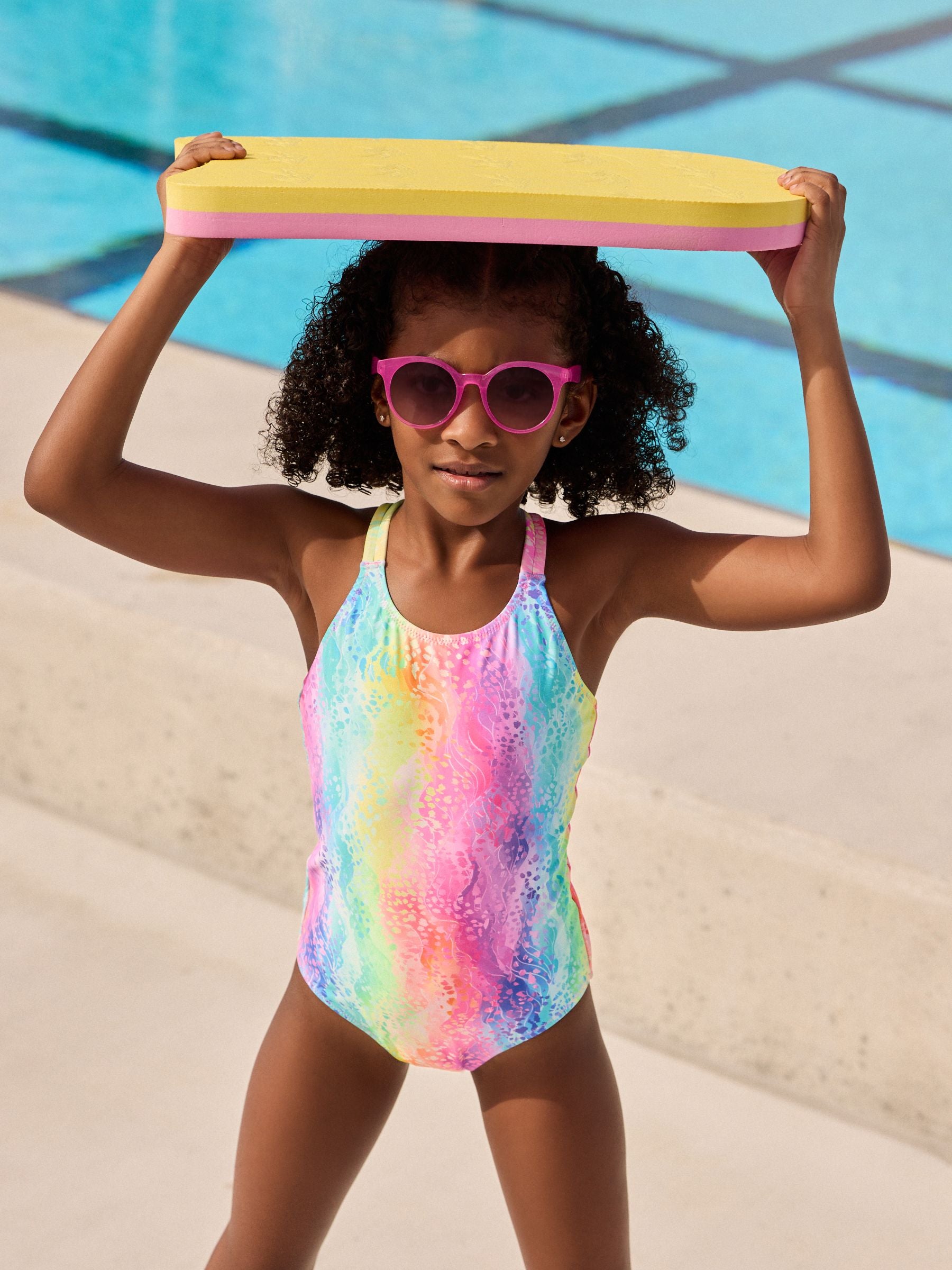 Multi Animal Double Strap Swimsuit (3-16yrs) image 1