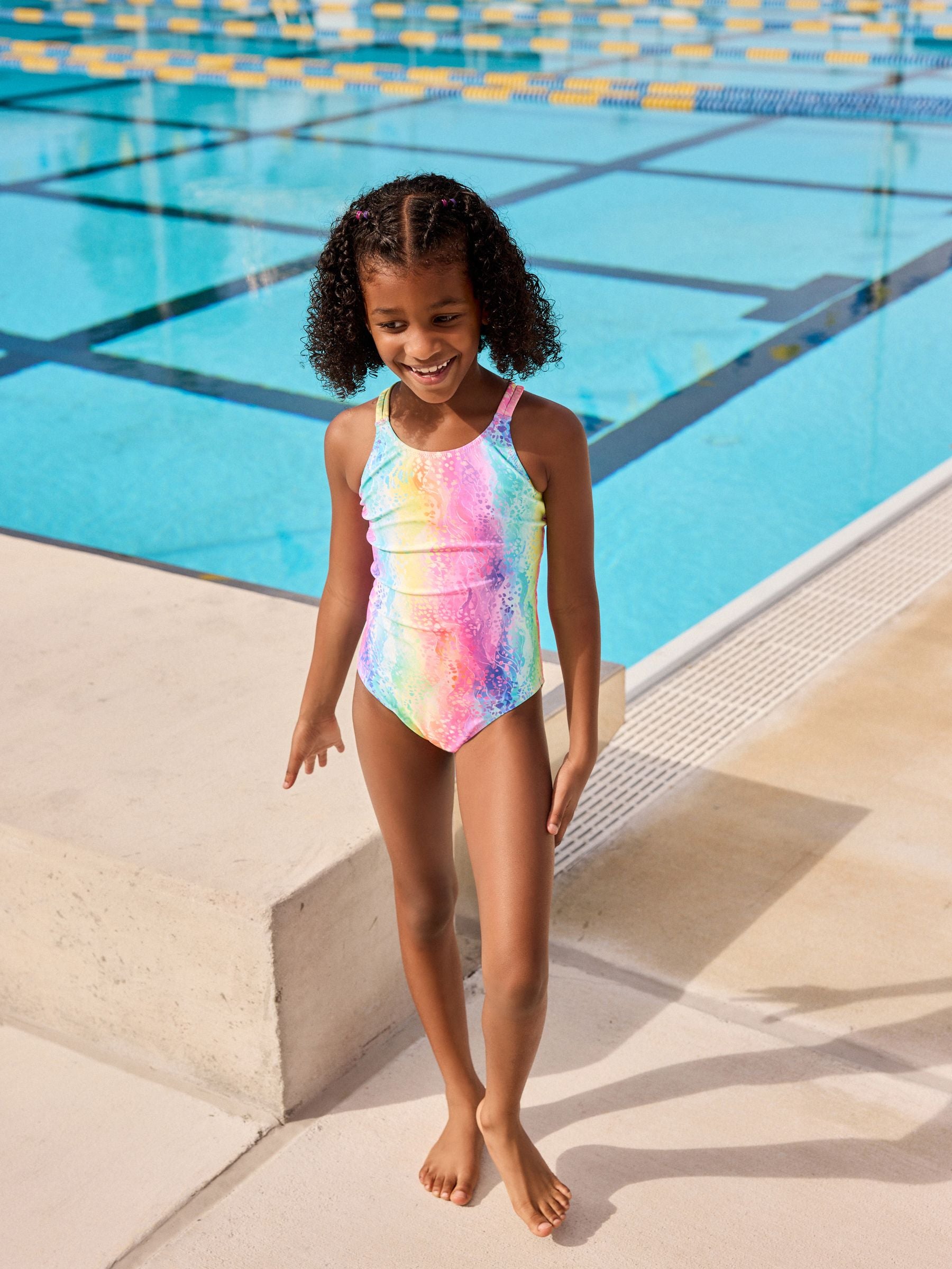 Multi Animal Double Strap Swimsuit (3-16yrs) image 3