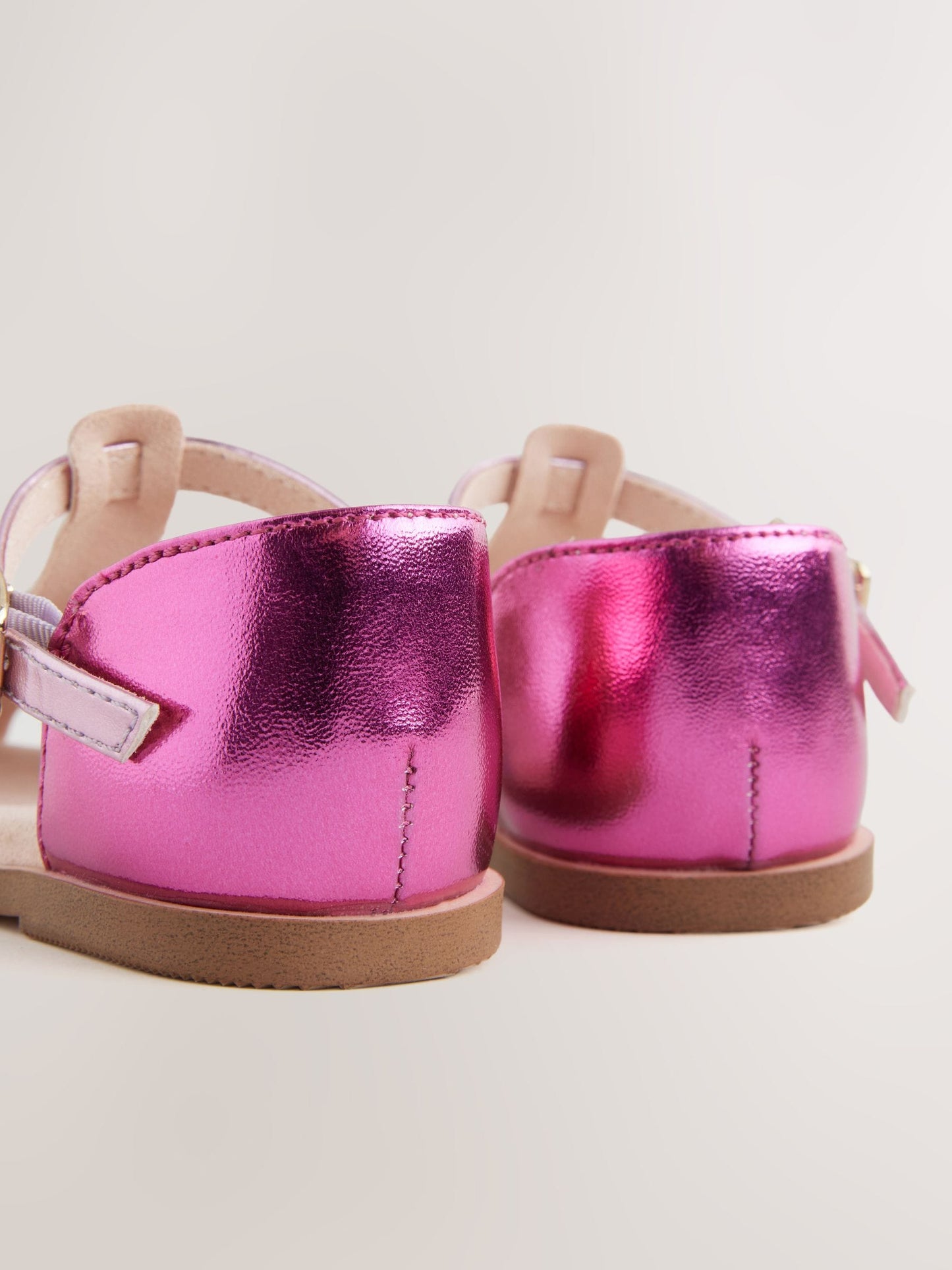 Rainbow Metallic Standard Fit (F) Fisherman Occasion Sandals image 3