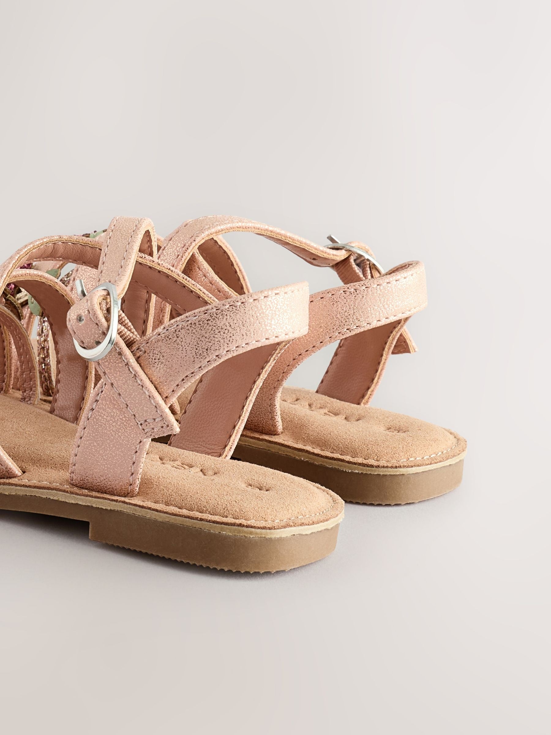 Rose Gold Cherry Multi Strap Sandals image 5