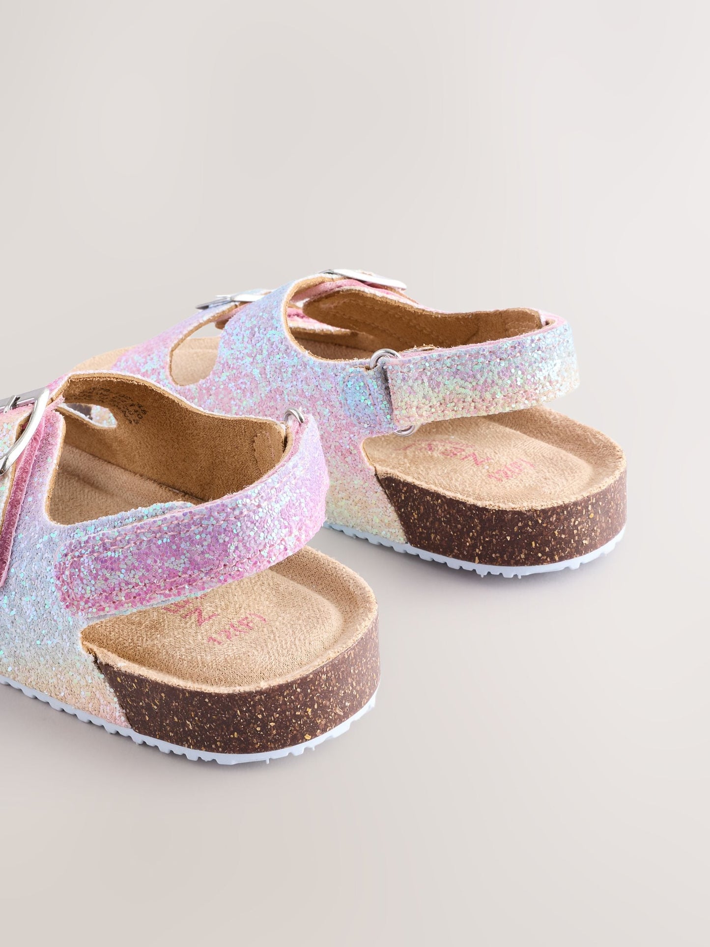 Multi Glitter Standard Fit (F) Corkbed Double Two Strap Sandals image 4