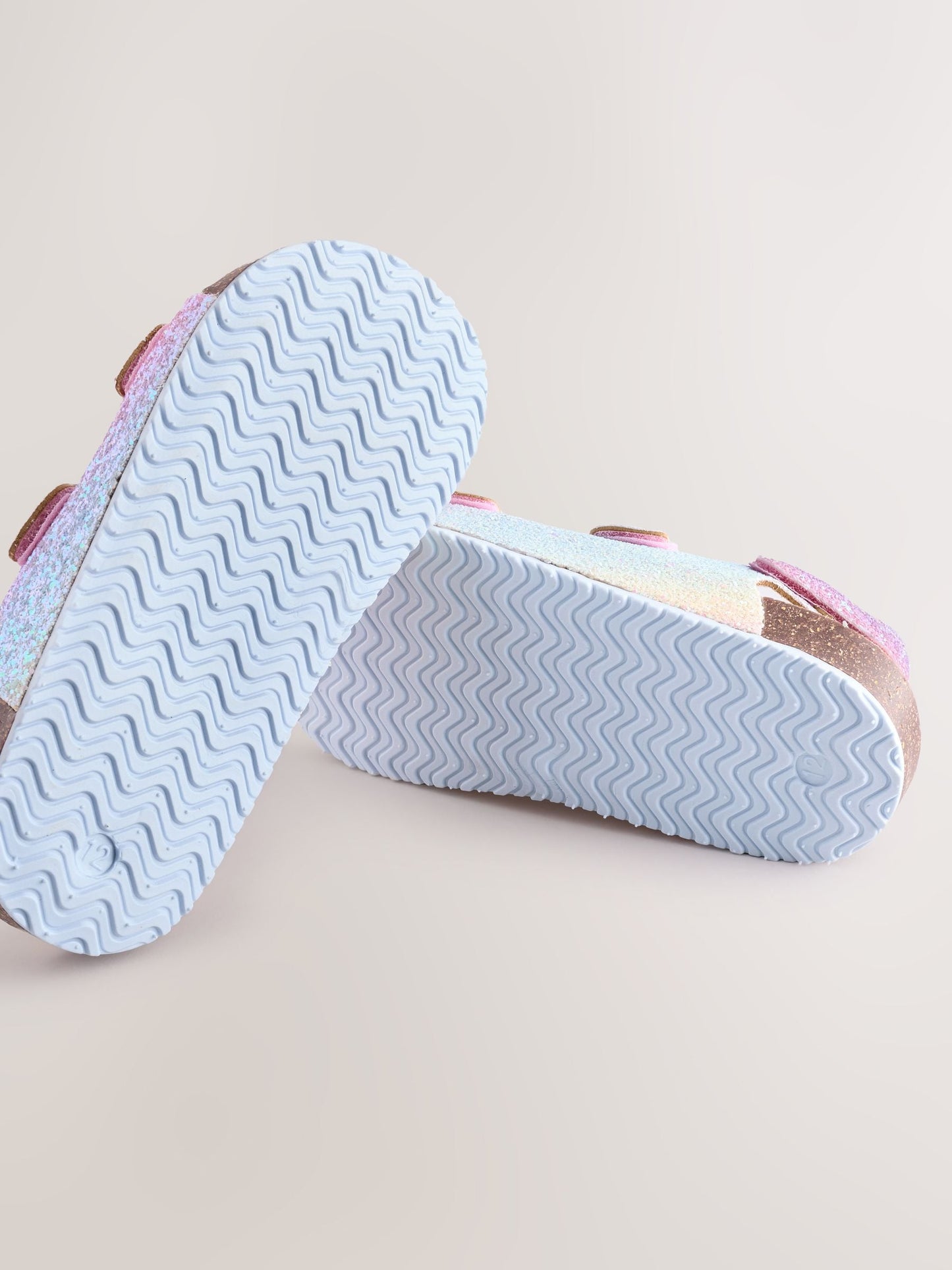 Multi Glitter Standard Fit (F) Corkbed Double Two Strap Sandals image 5