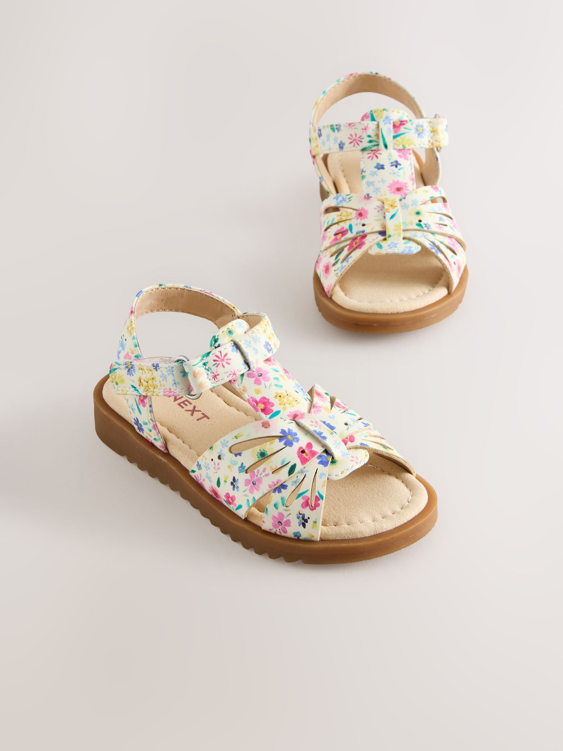 Floral Print Ankle Strap Sandals image 1
