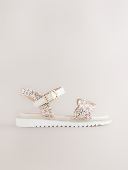 Ivory Glitter Occasion Sandals image 3
