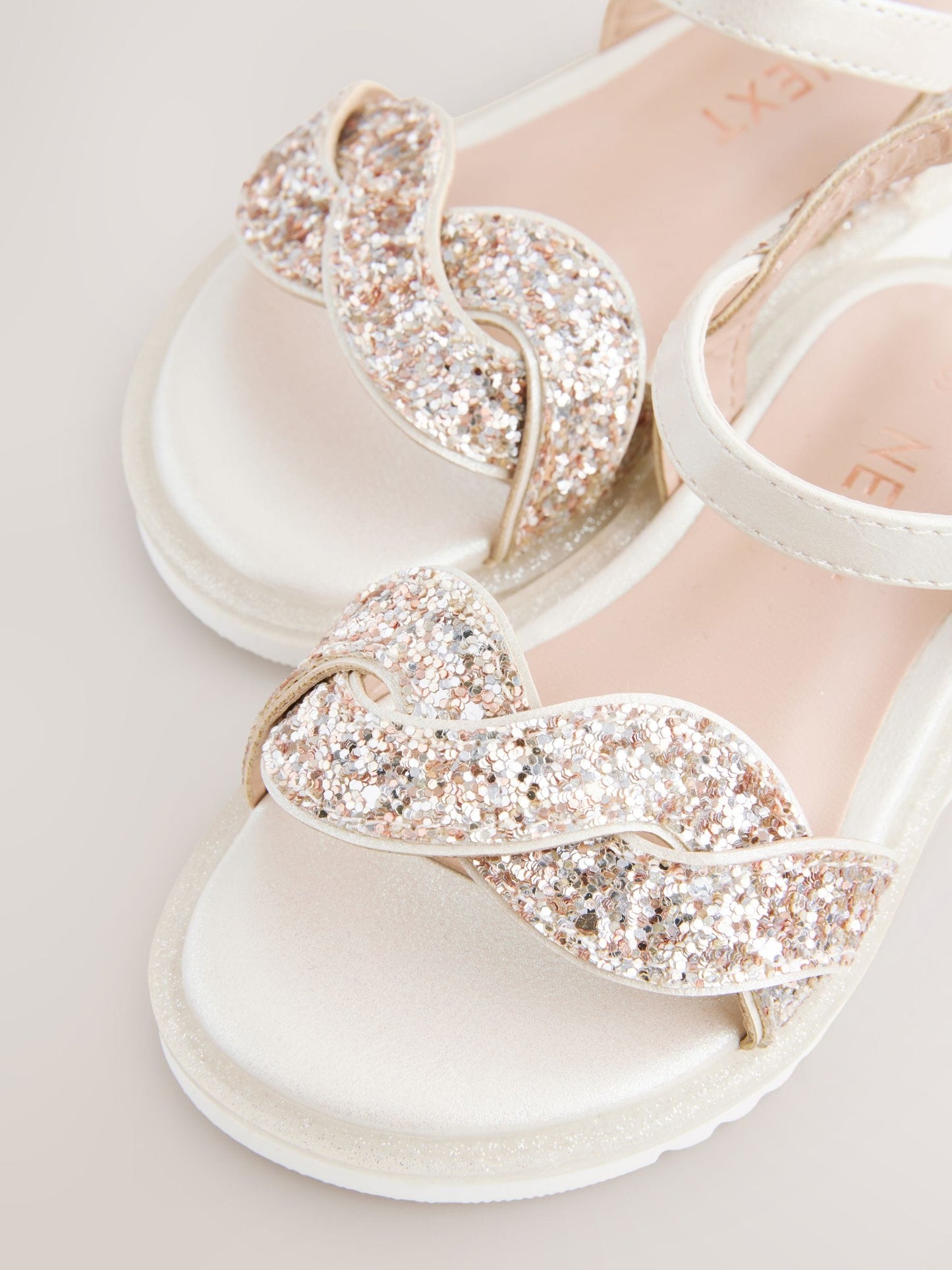Ivory Glitter Occasion Sandals image 5