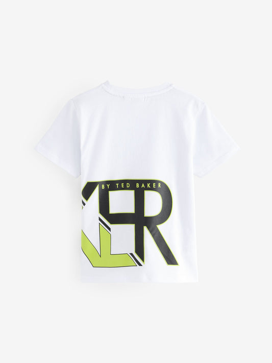Baker by Ted Baker Graphic 100% Cotton White T-Shirt image 3