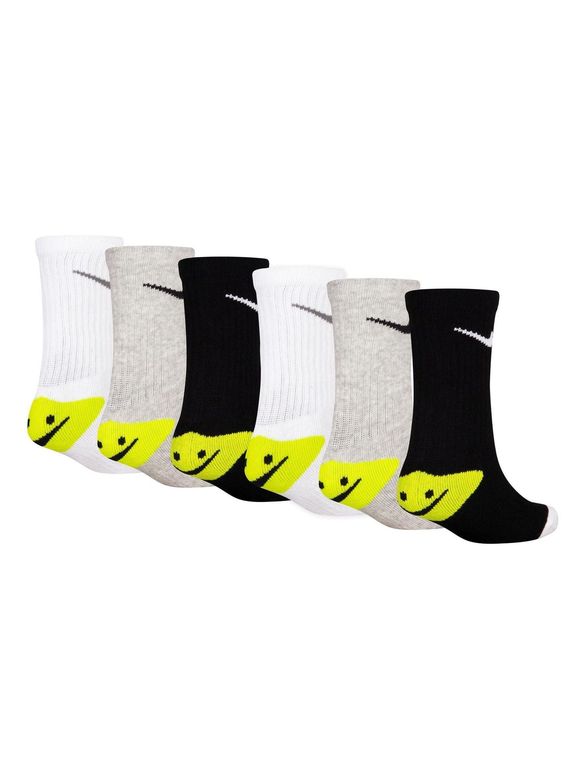 Nike Grey Smiley Heel Socks 6 Pack - image 1