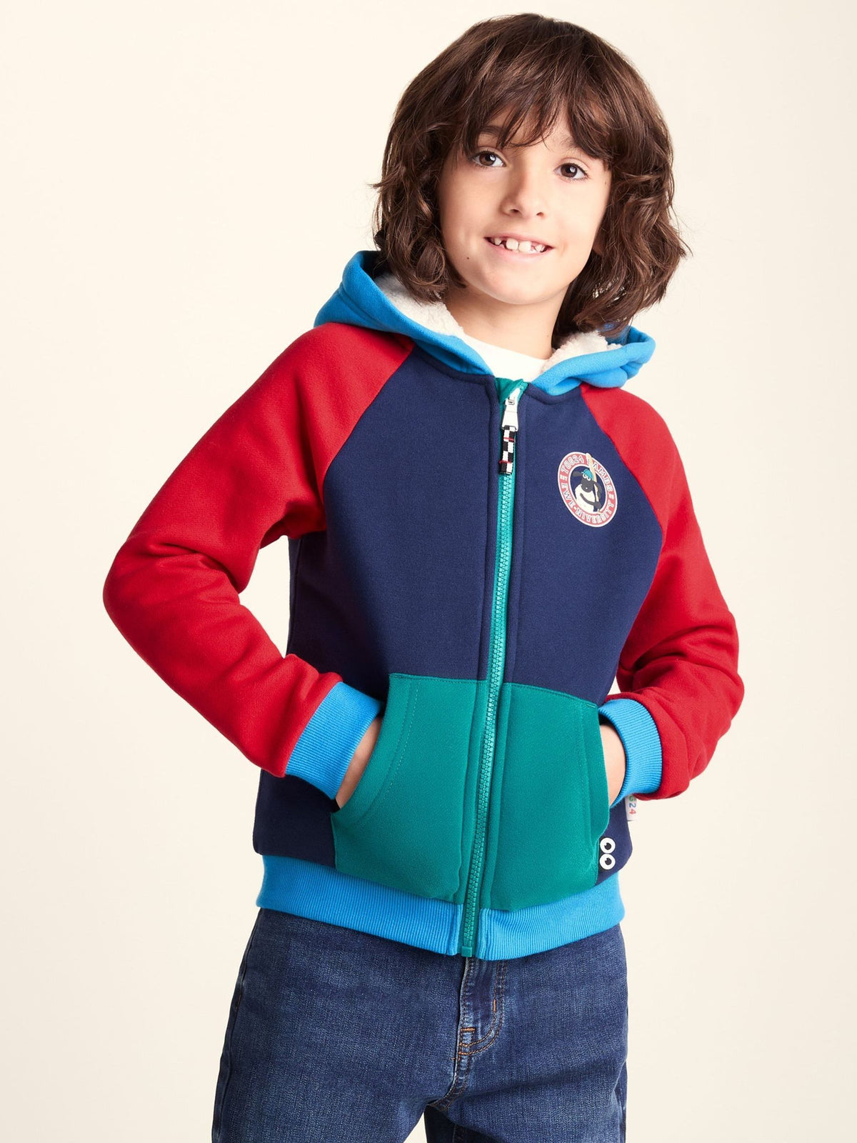 Dsiney Kidz - Tog 24 Blue Portland Shaun the Sheep Kids Supersoft Sherpa Lined Hoodie image 1