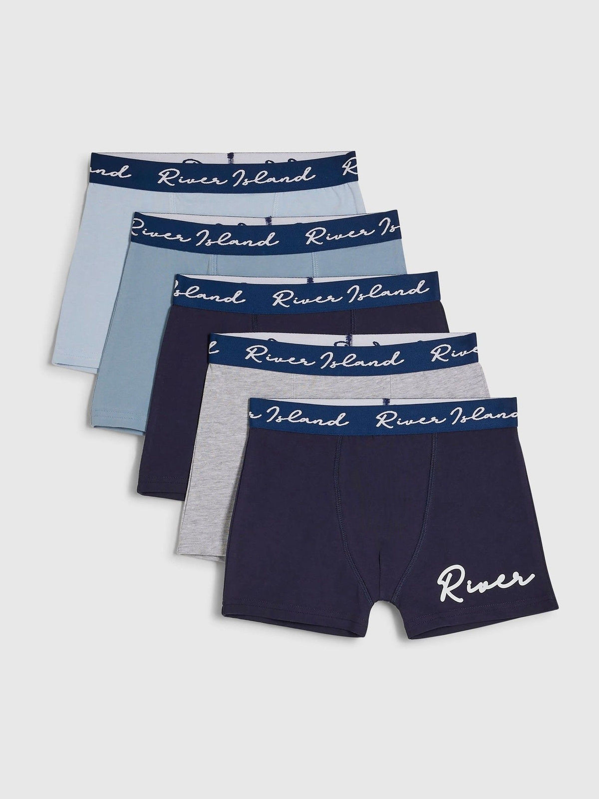 Dsiney Kidz - River Island Blue Script Logo 5 Pack Boxers image 1