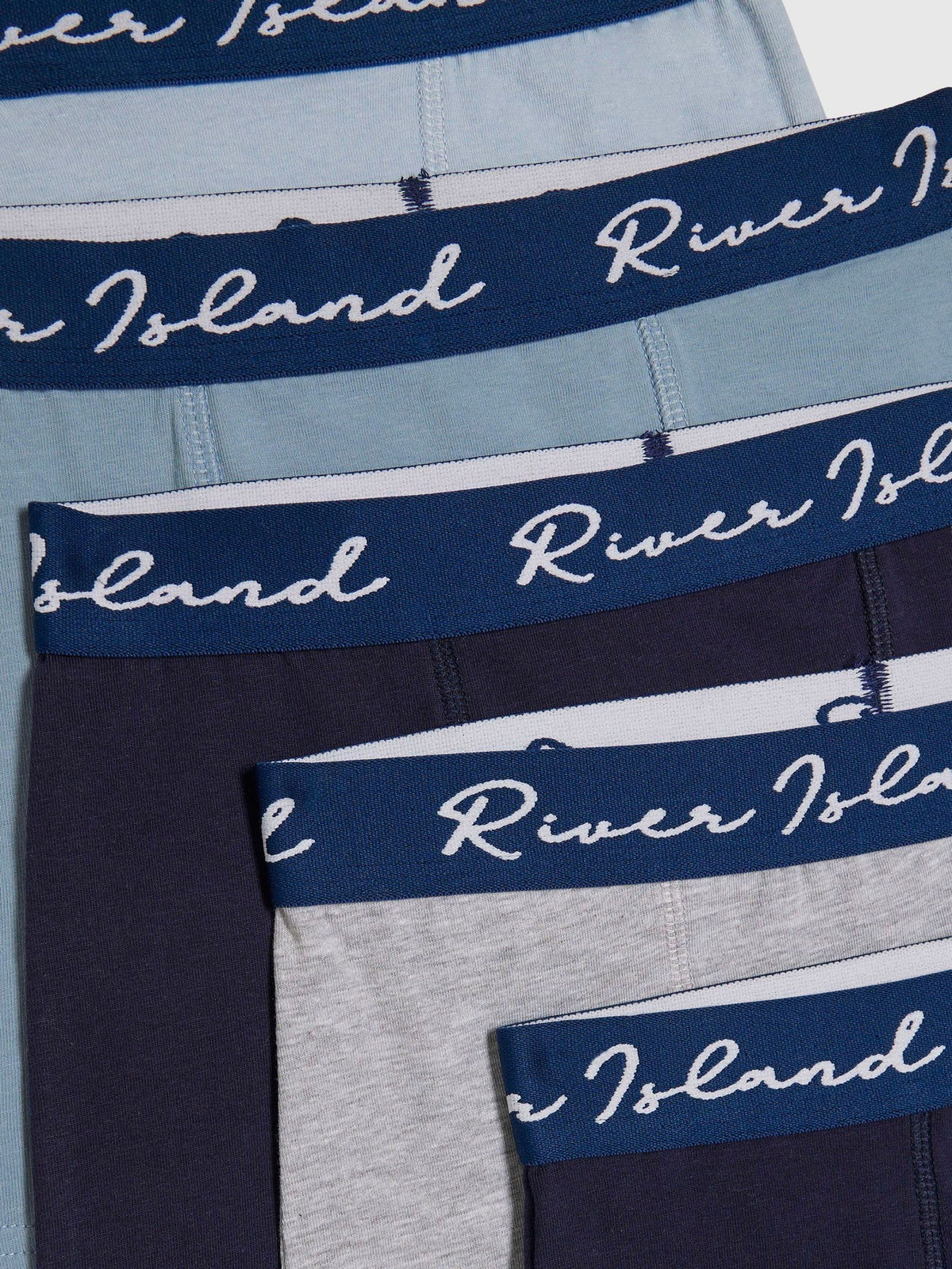 Dsiney Kidz - River Island Blue Script Logo 5 Pack Boxers image 2