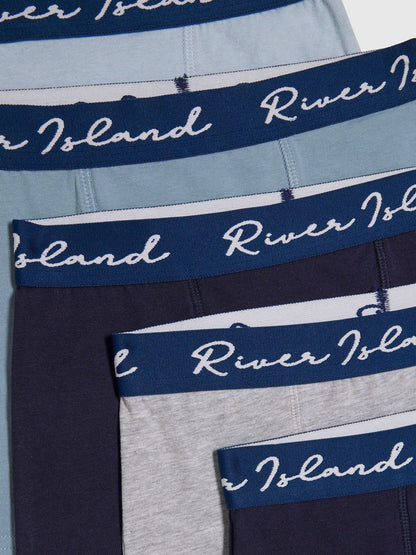 Dsiney Kidz - River Island Blue Script Logo 5 Pack Boxers image 2