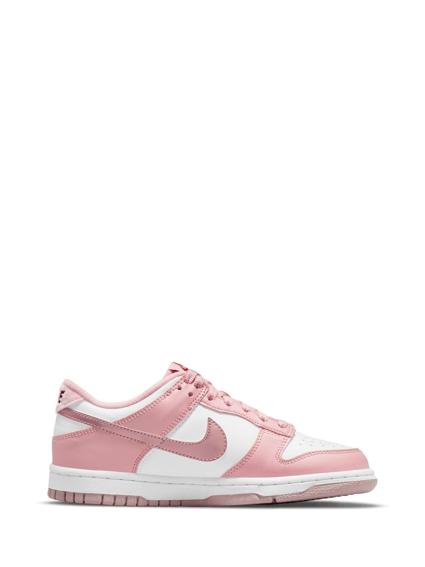 Nike White/Pale Pink Youth Dunk Low Trainers image 3