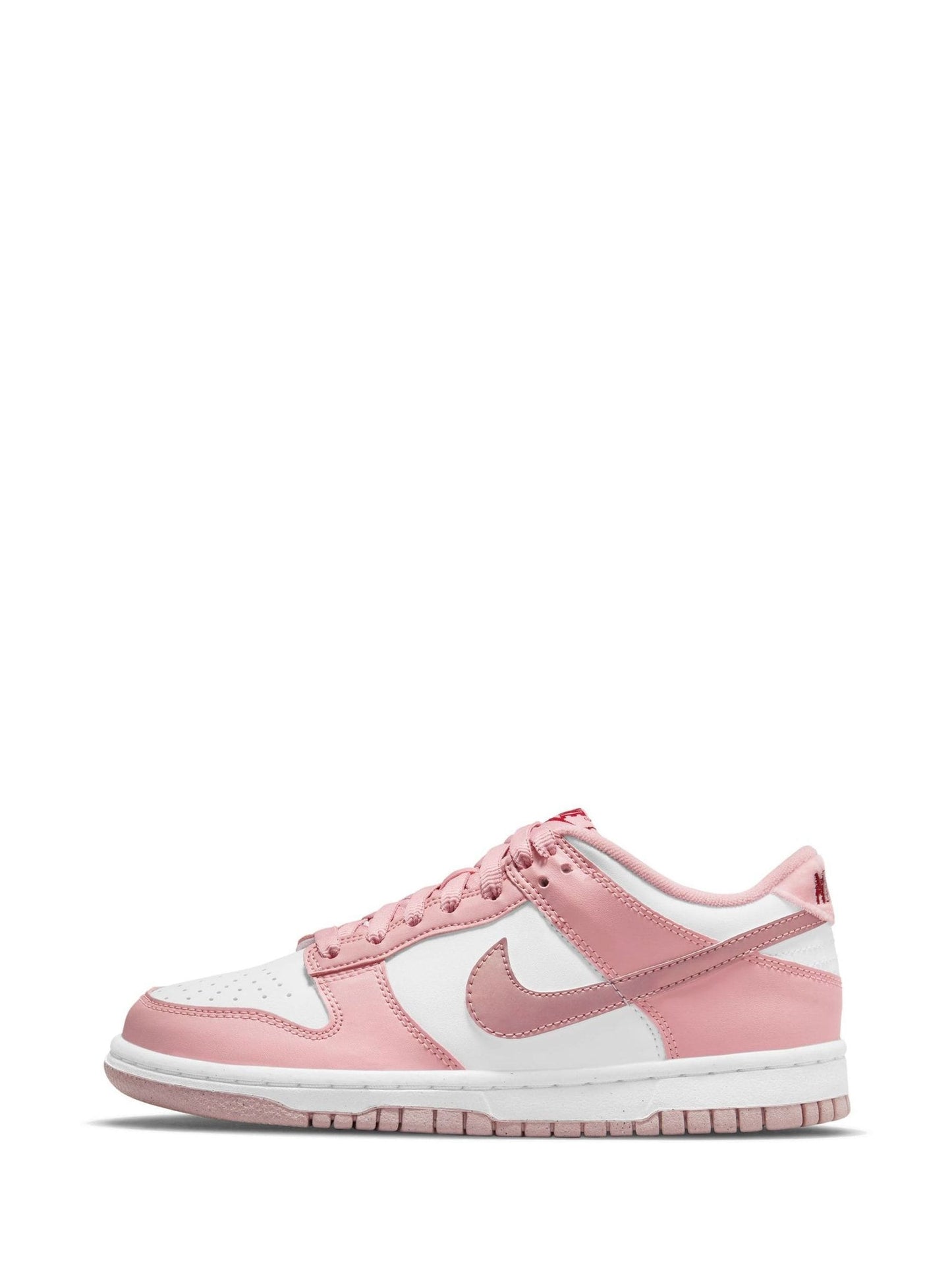 Nike White/Pale Pink Youth Dunk Low Trainers image 4