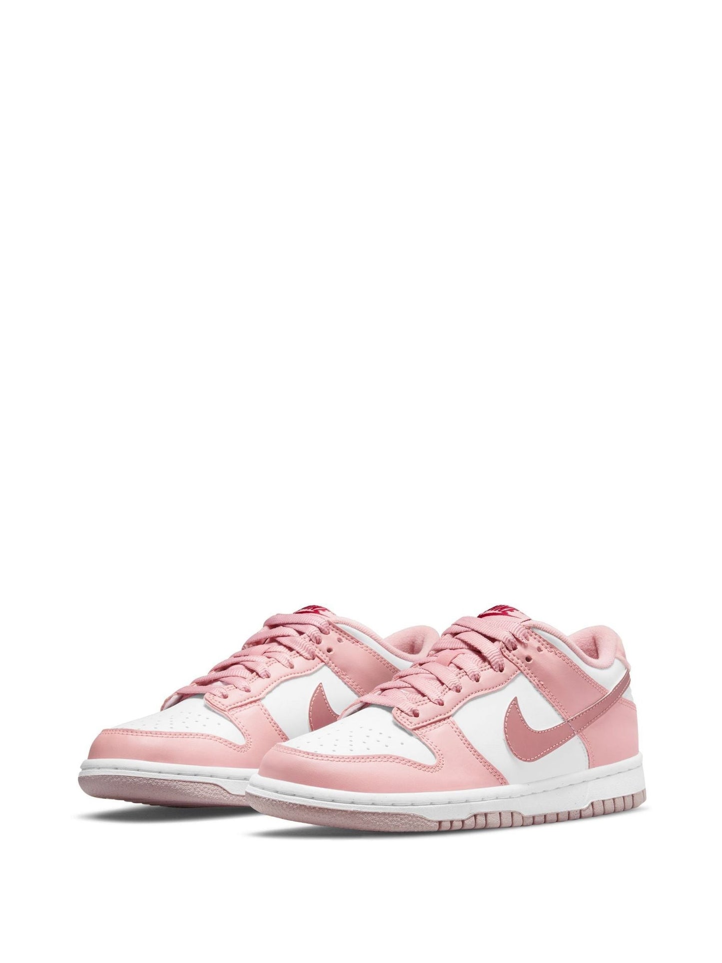 Nike White/Pale Pink Youth Dunk Low Trainers image 5