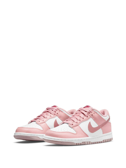 Nike White/Pale Pink Youth Dunk Low Trainers image 5