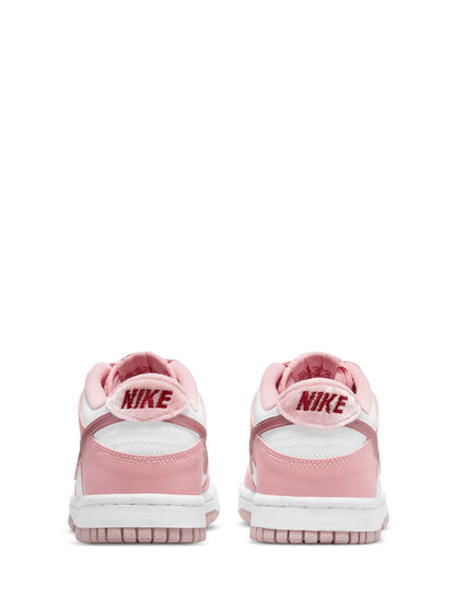 Nike White/Pale Pink Youth Dunk Low Trainers image 7