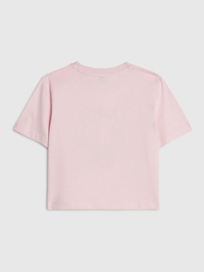 Dsiney Kidz - River Island Pink Disco All The Time Crop T-Shirt image 2