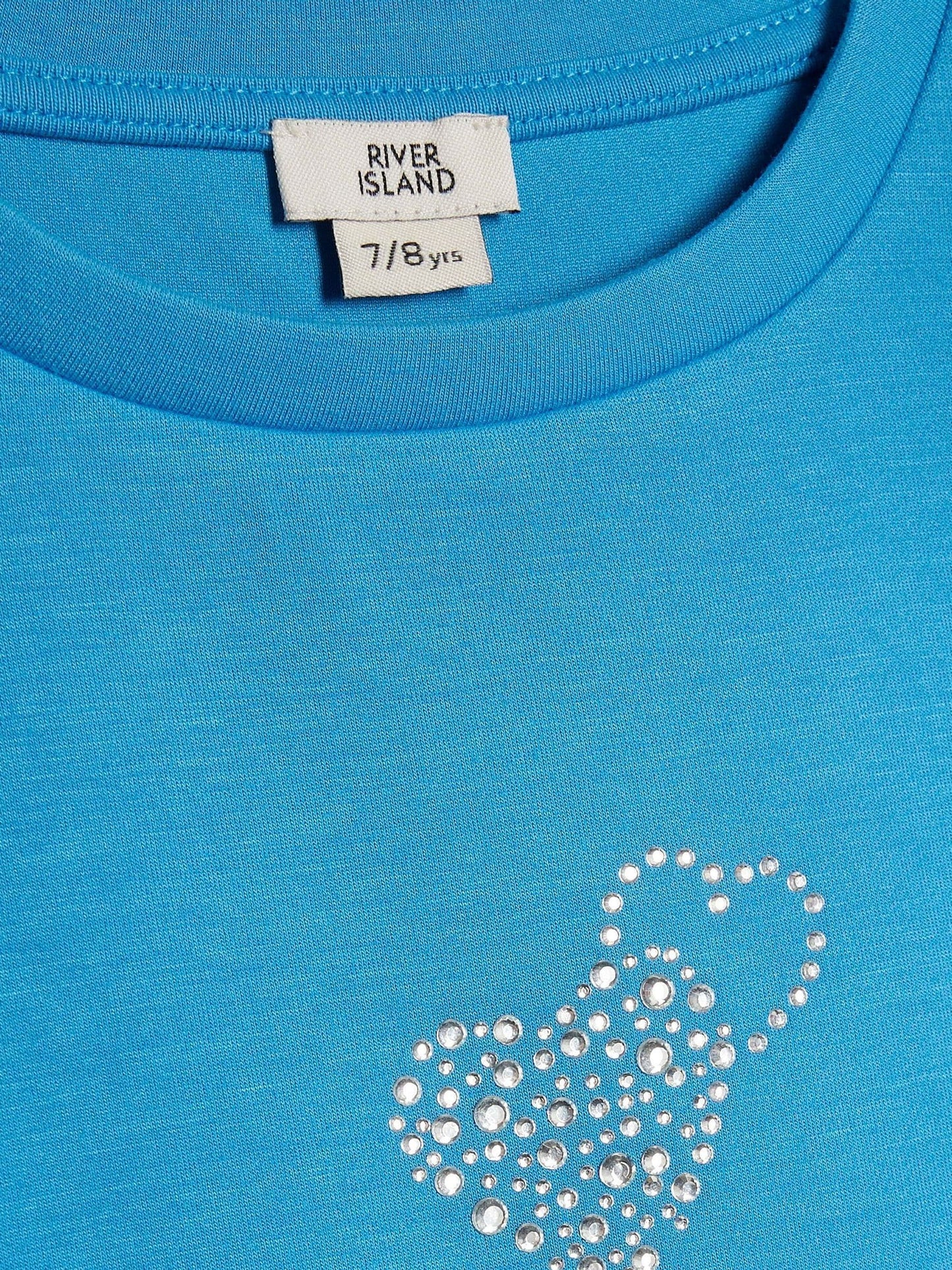 Dsiney Kidz - River Island Blue Premium Bow Boxy T-Shirt image 3