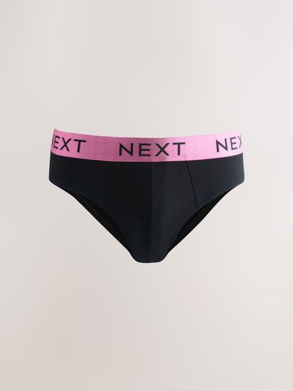 Dsiney Kidz - Black Bright Waistband 10 pack Cotton Rich Briefs image 2