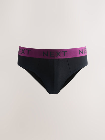 Dsiney Kidz - Black Bright Waistband 10 pack Cotton Rich Briefs image 6
