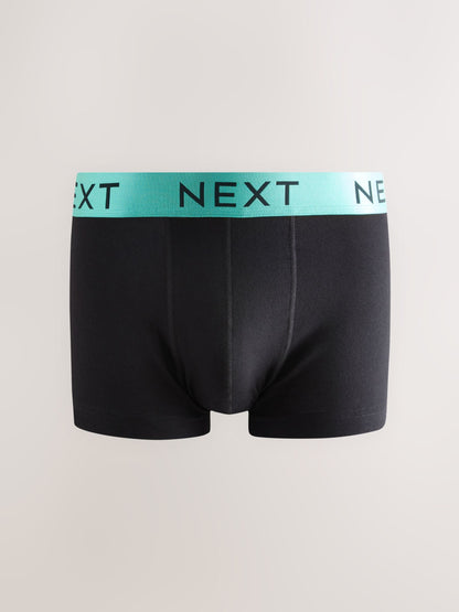 Dsiney Kidz - Black Shiny Colour Waistbands 10 pack Cotton Rich Blend Hipster Boxers image 5