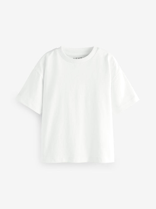White Short Sleeve Plain T-Shirt (3mths-7yrs) image 1